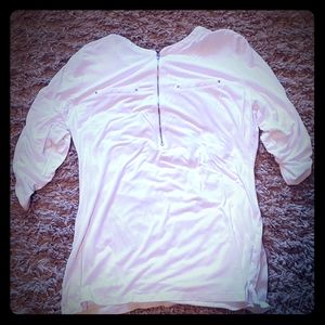 NY & CO white zippered top